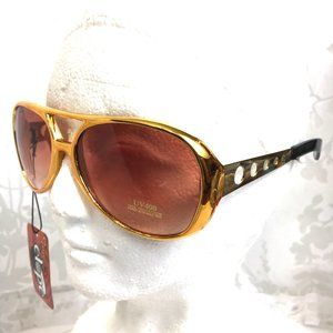 Elvis Rock & Roll Gold Glasses